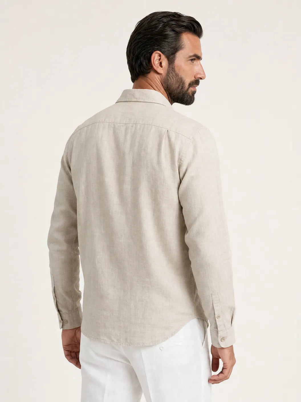 Leonina Linen Shirt — Beige