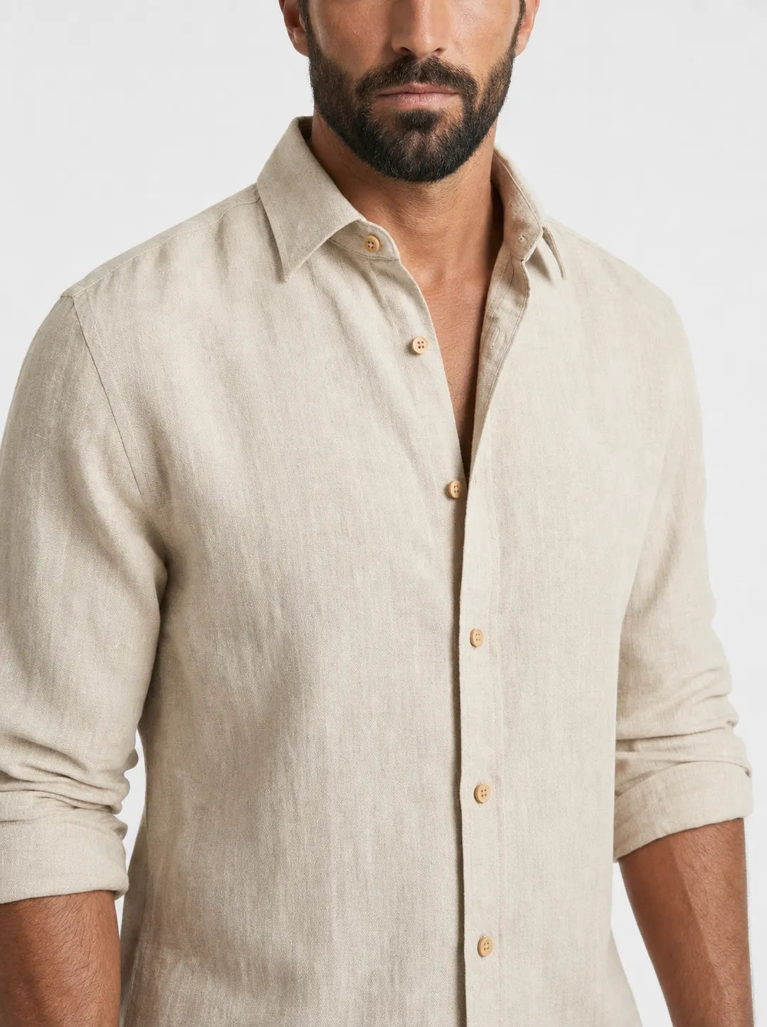 Leonina Linen Shirt — Beige