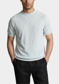 Camiseta Capri Linho Contraste Azul Gelo