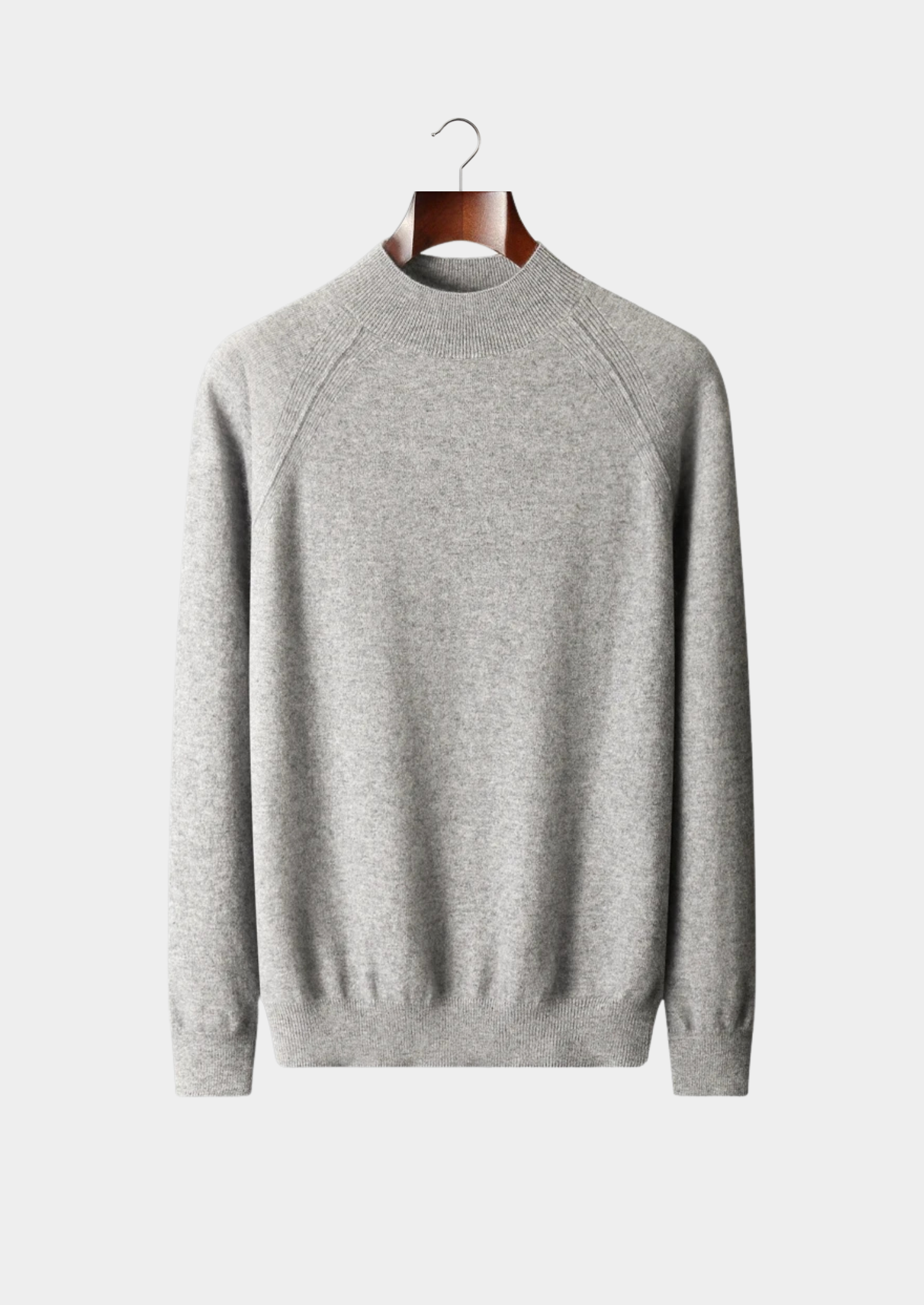 Gola Alta Raglan em Lã Merino Extrafina Pura