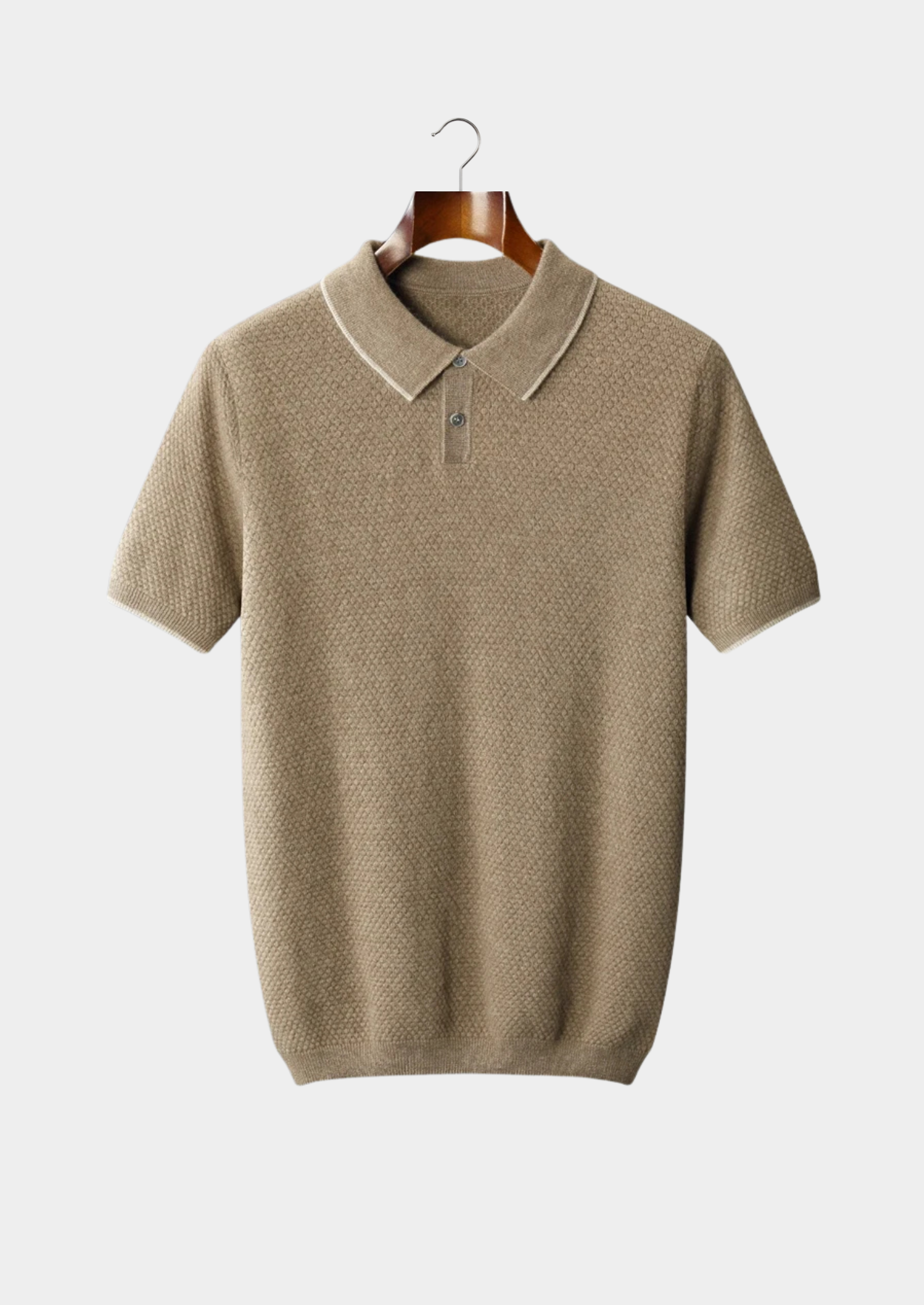 Polo Premium Cashmere Bege Bicolor