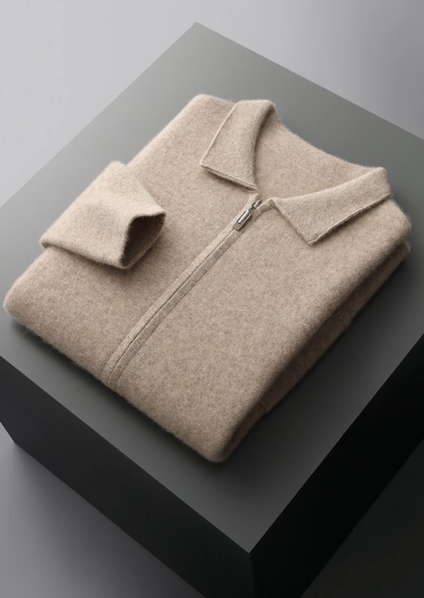 Cardigã Premium em Cashmere com Zíper