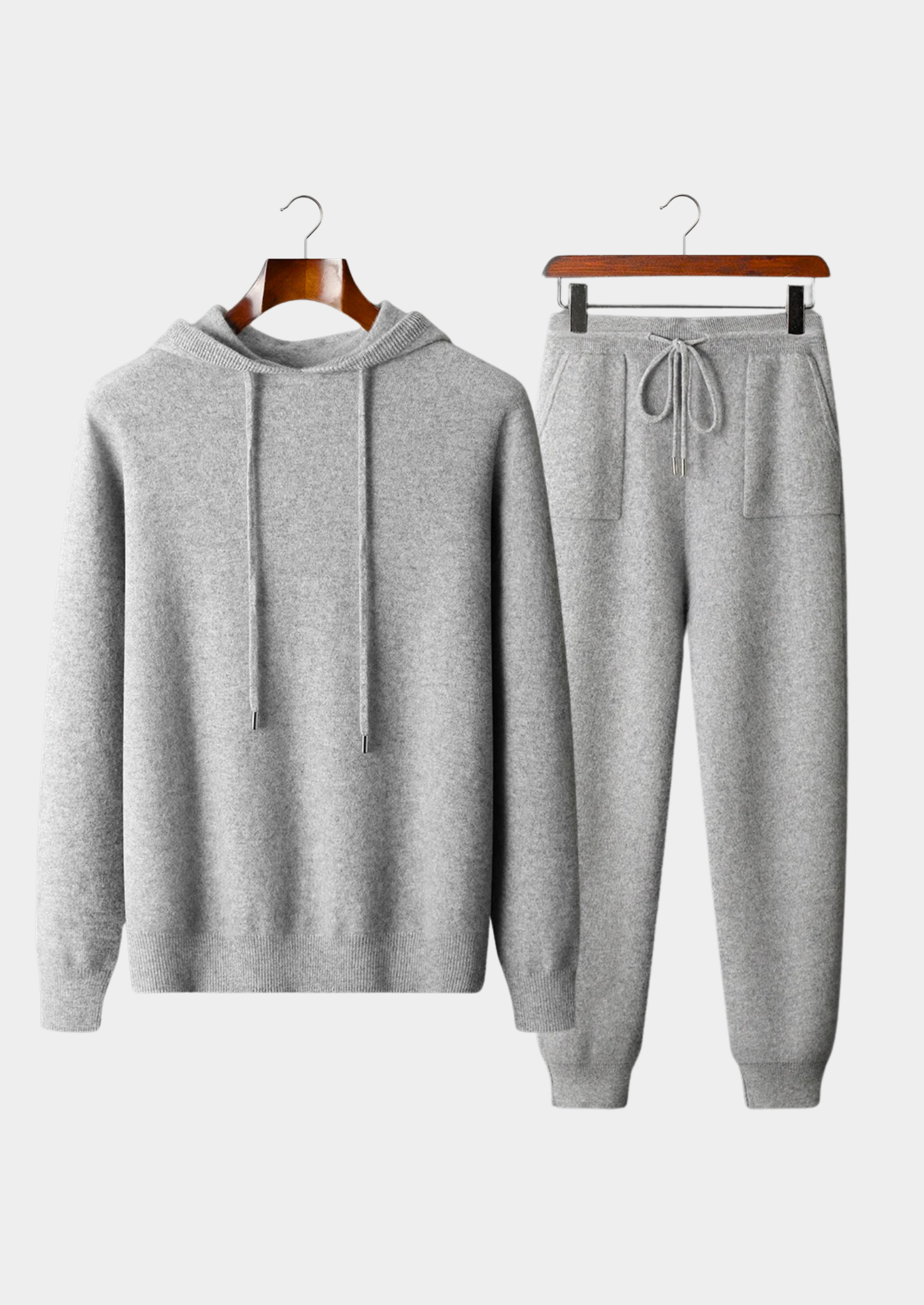 Conjunto Alain Leisure Cinza Claro em Cashmere Premium
