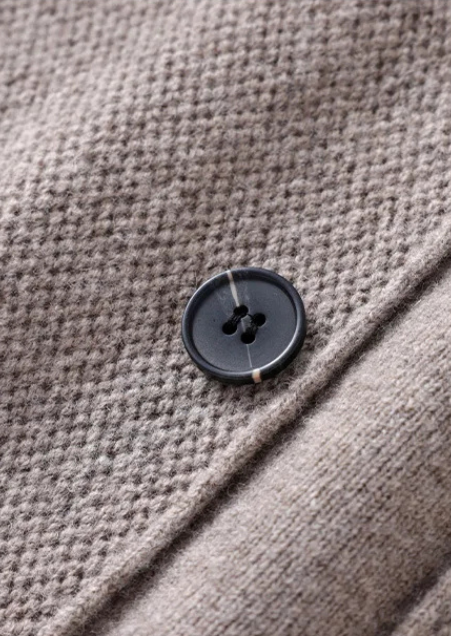 Overshirt com Botões em Lã Merino Extrafina Pura