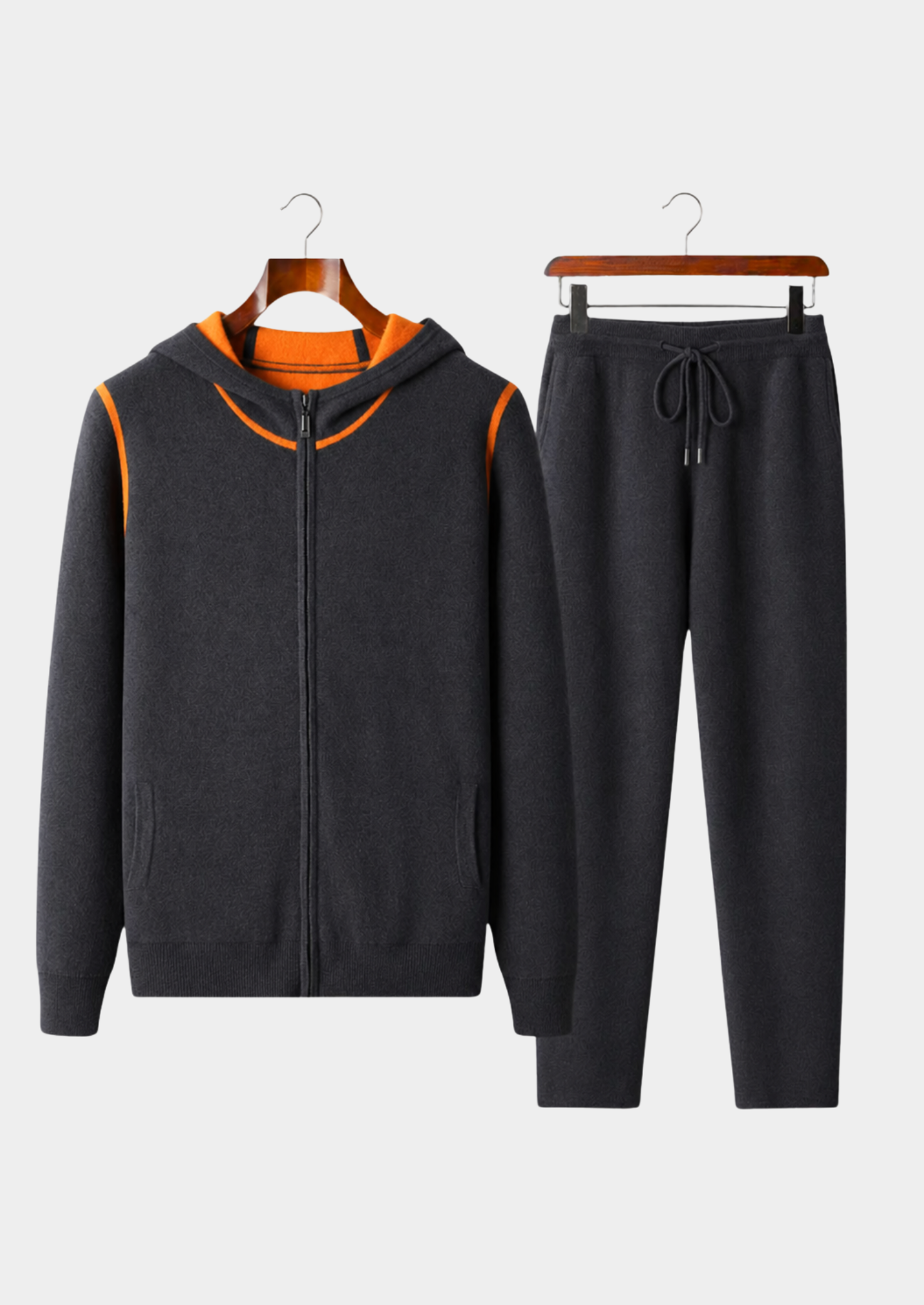CONJUNTO MILANO DE LAZER EM CASHMERE PREMIUM CINZA PROFUNDO