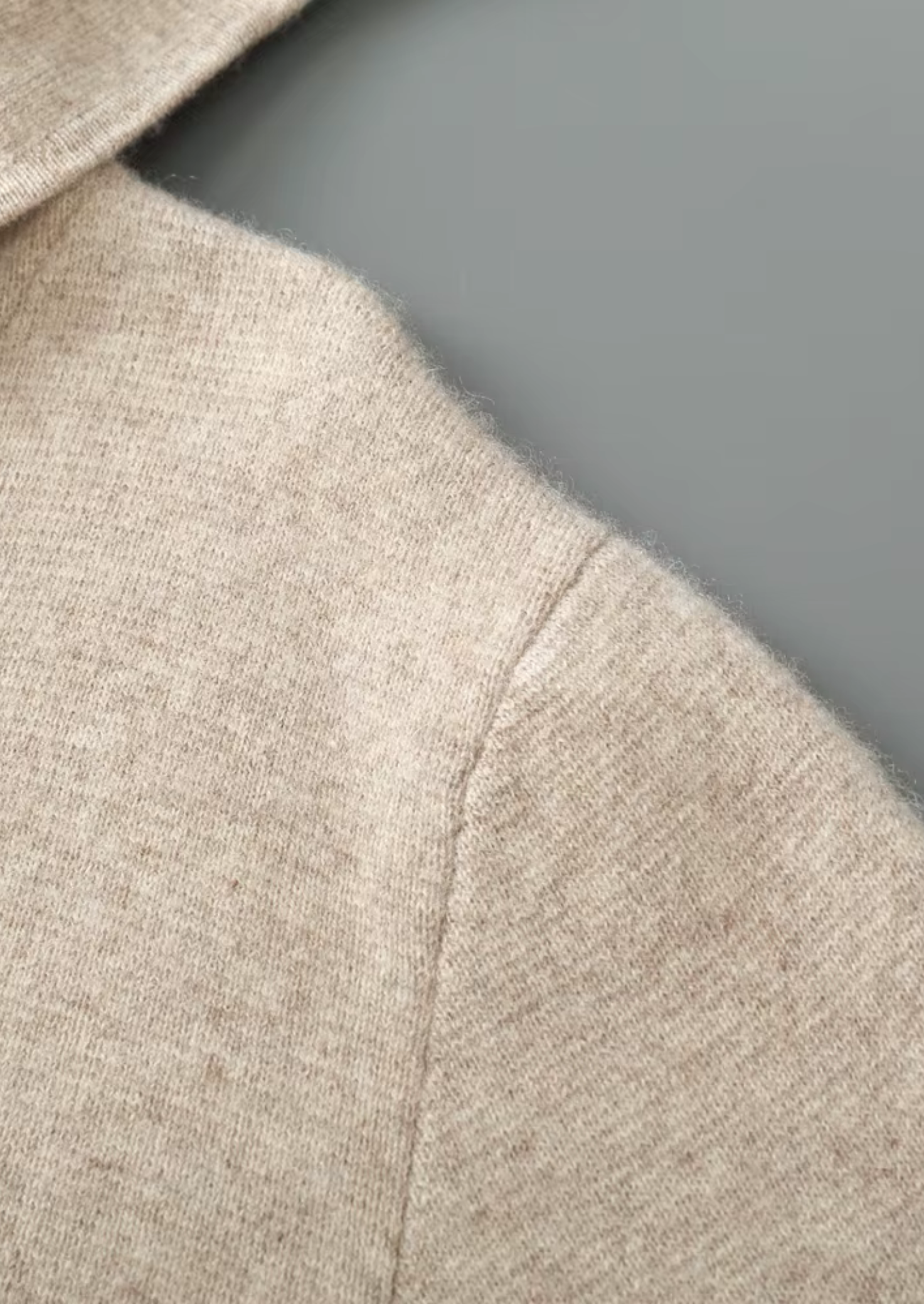 Moletom com Zíper em Lã Merino Extrafina Pura