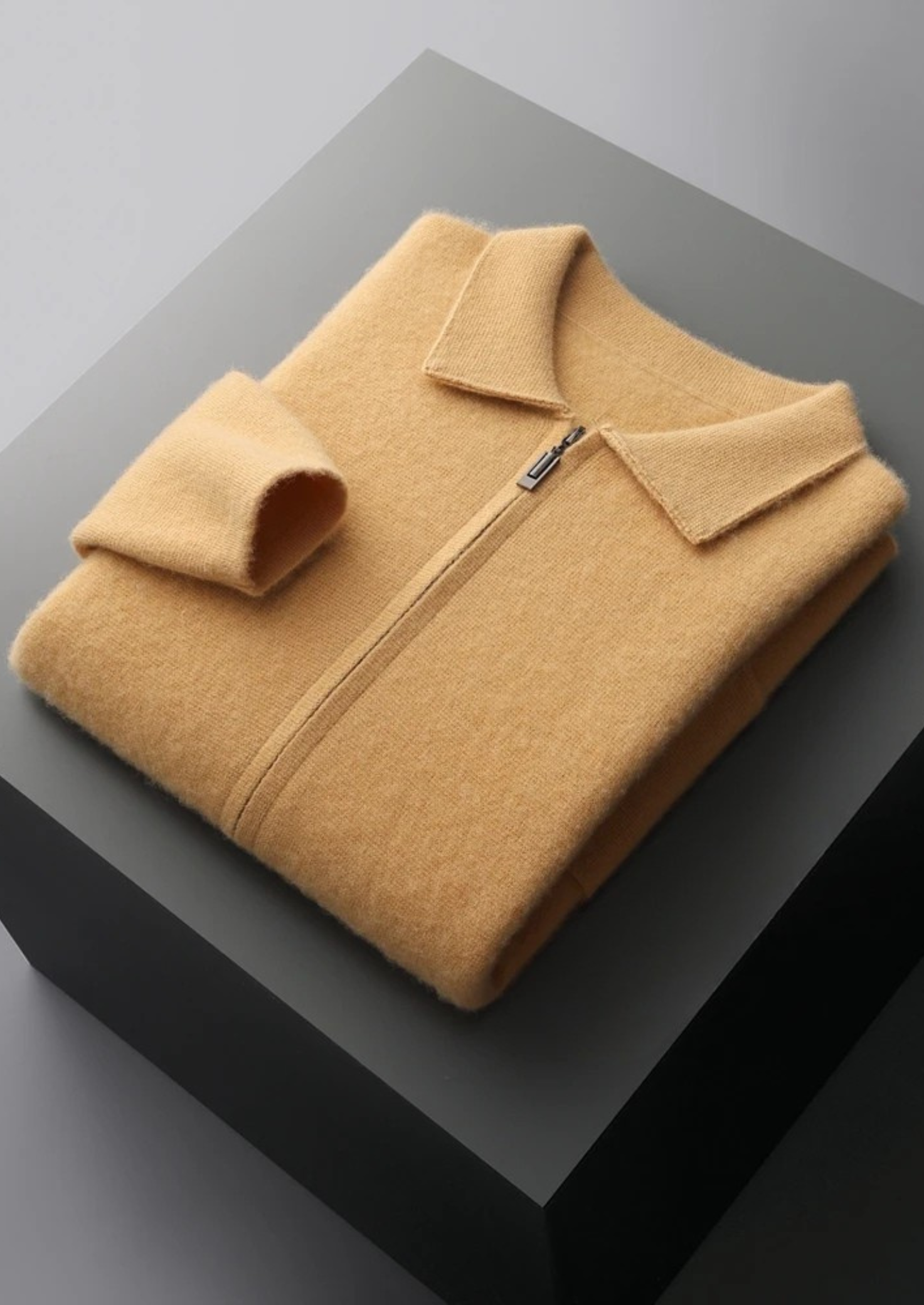 Cardigã Premium em Cashmere com Zíper