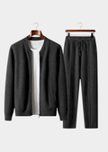 CONJUNTO FALCONI EM LÃ MERINO PURA EXTRAFINA PRETO