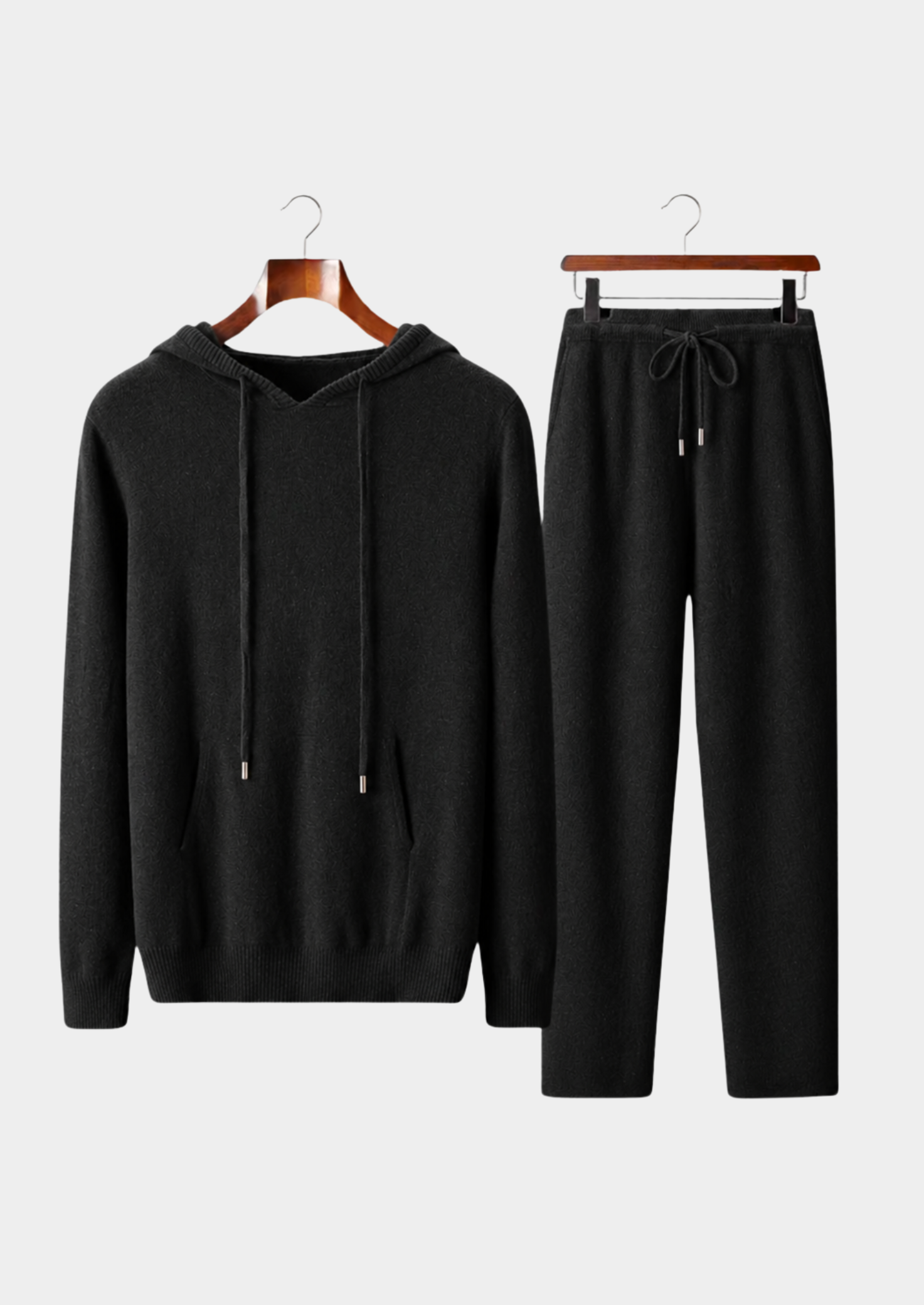 Conjunto Savro em Lã Merino Extrafina Pura - Preto
