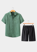CONJUNTO DE VERÃO DOLCEVITA MANGA CURTA - VERDE/PRETO