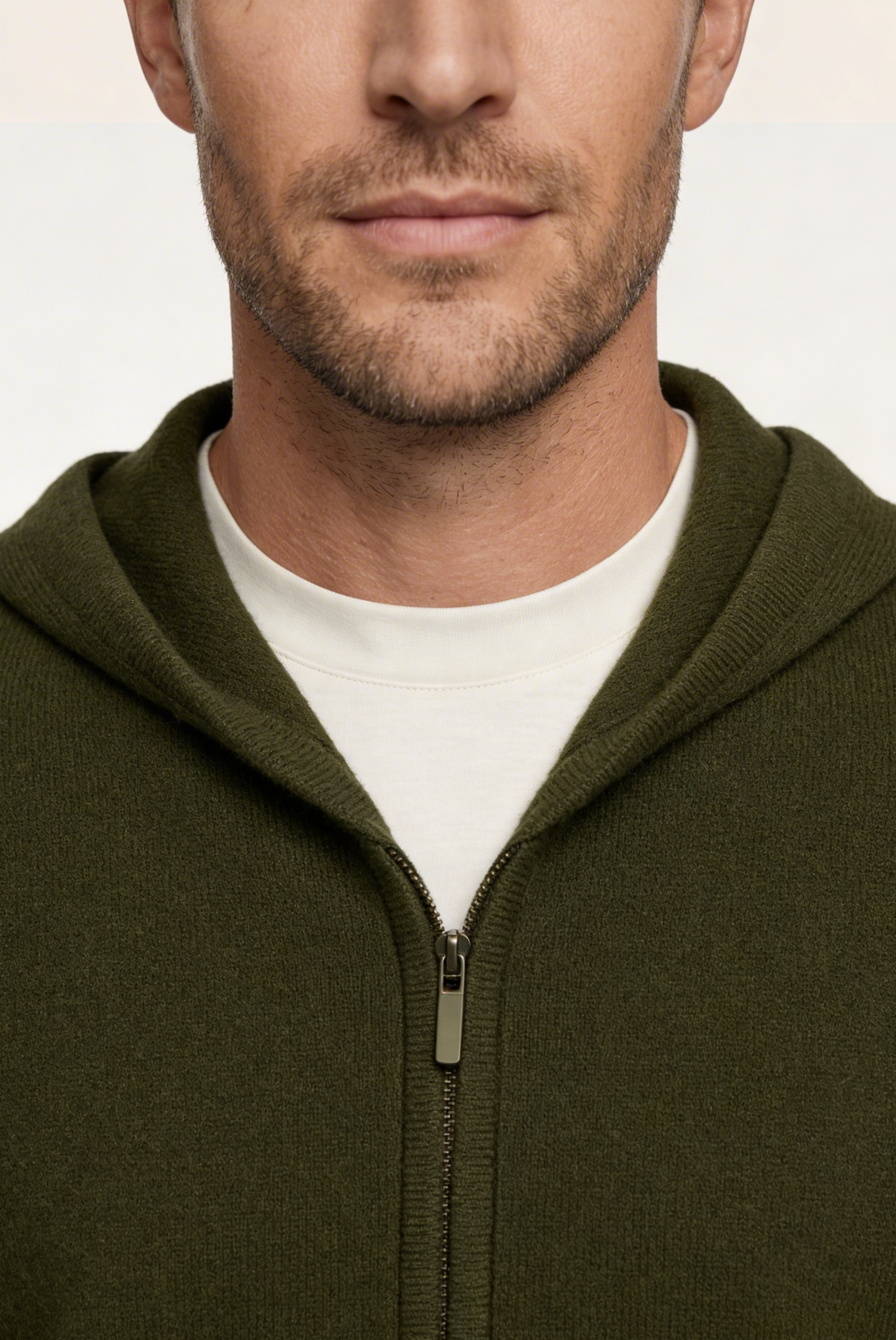 Colete Premium de Cashmere Verde-Oliva