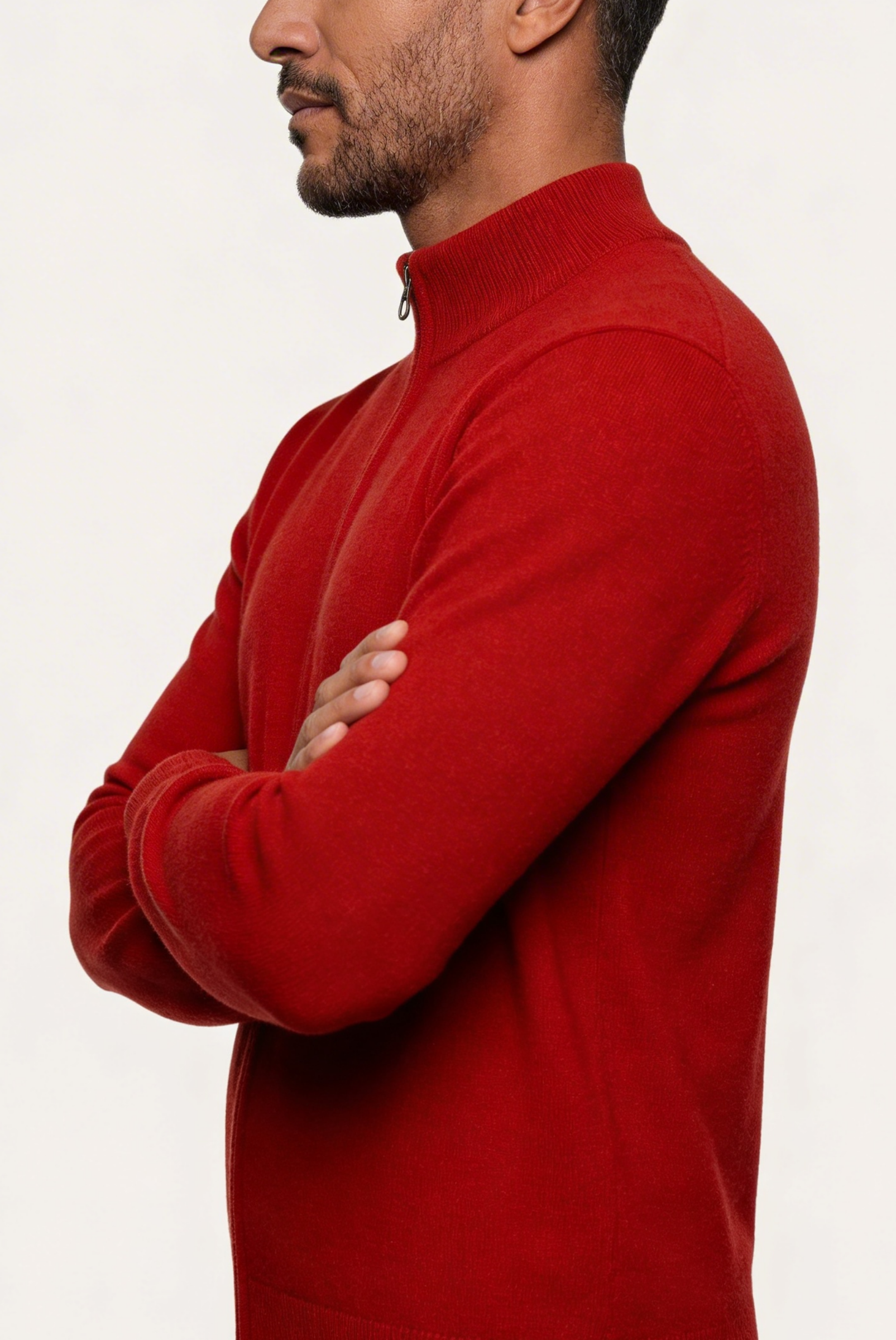 Cardigan de Cashmere Dupla Face Vermelho