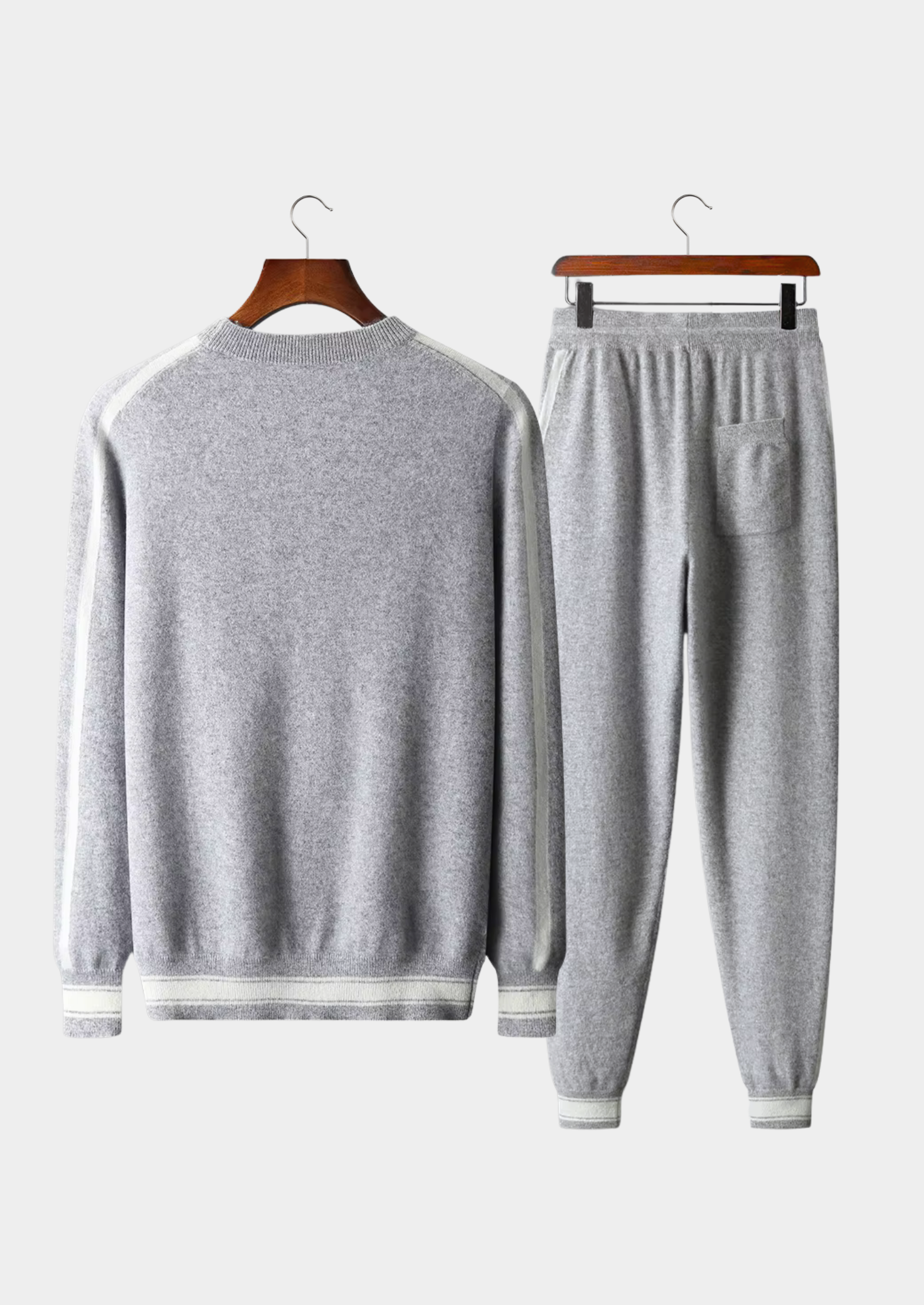 Conjunto Vienna Leisure Cinza Claro em Cashmere Premium