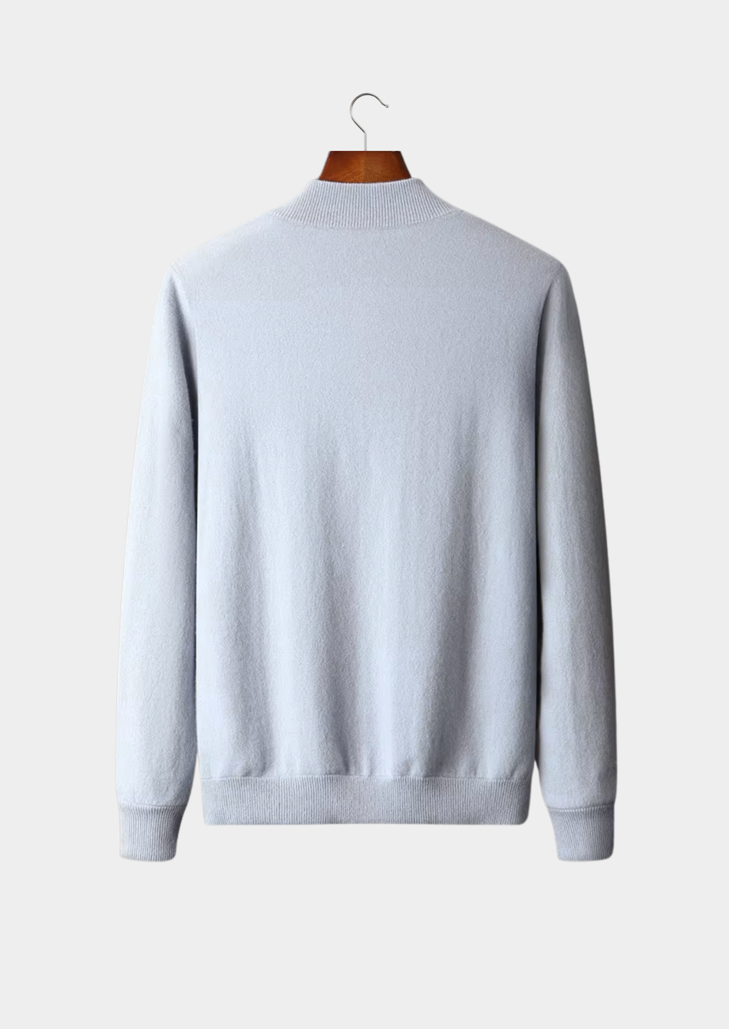 Cardigan com Zíper em Lã Merino Extrafina Pura