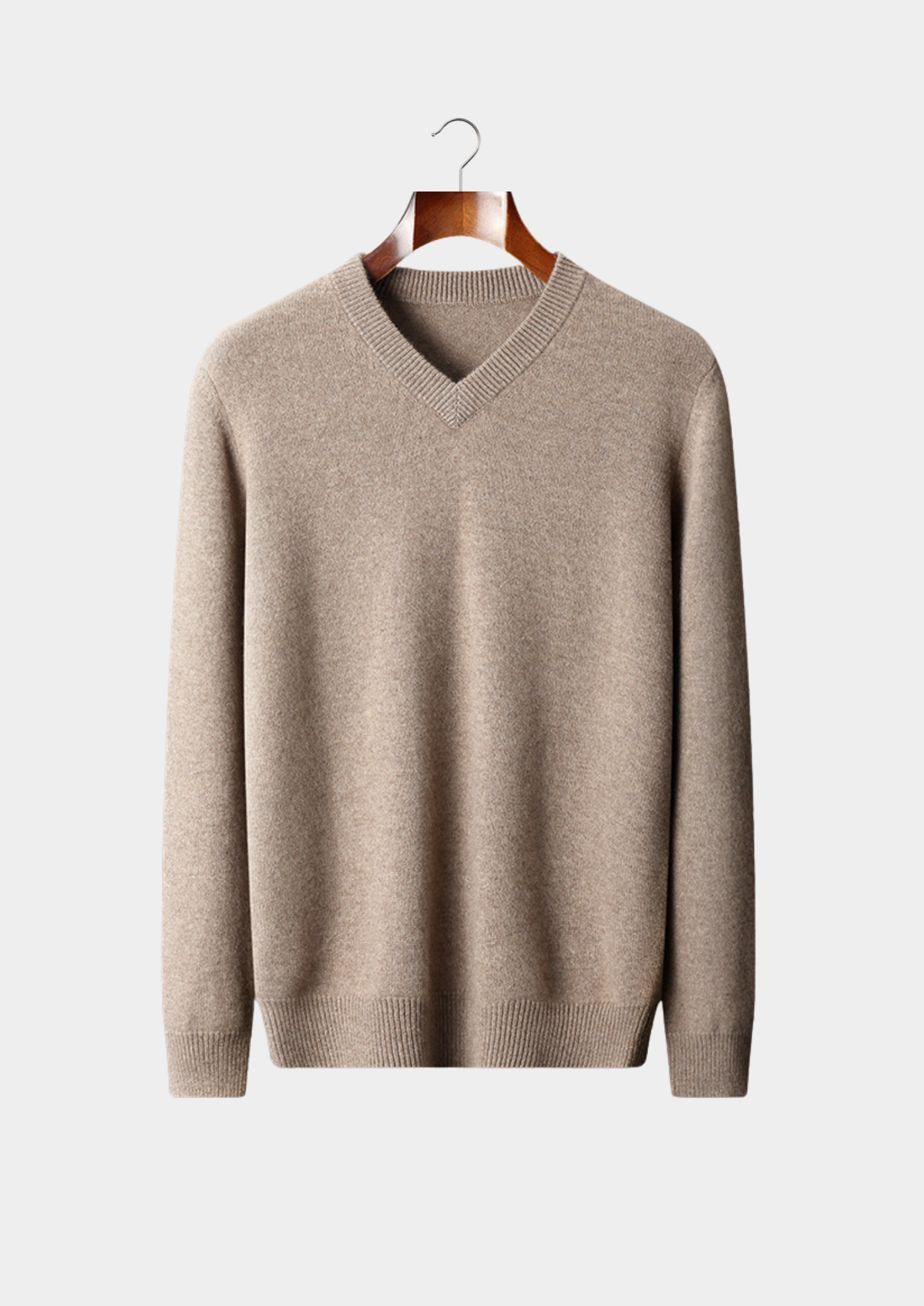 SUÉTER GOLA V ESSENCIAL EM CASHMERE PURO