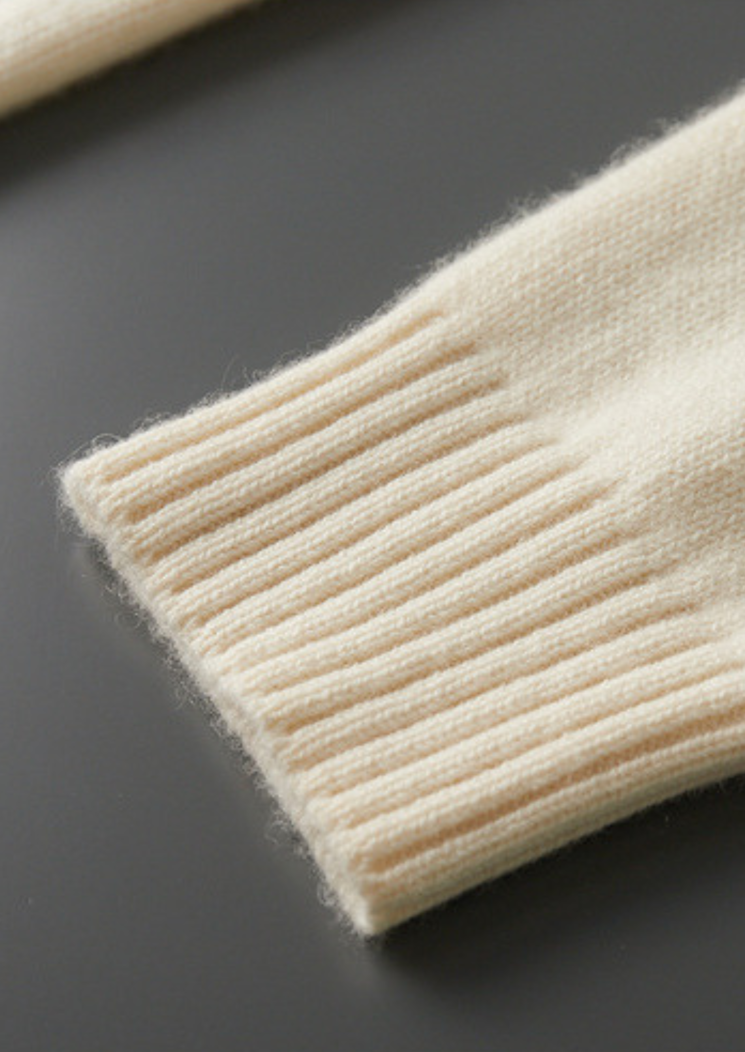 Suéter Gola Alta Estampado Puro Cashmere Marfim