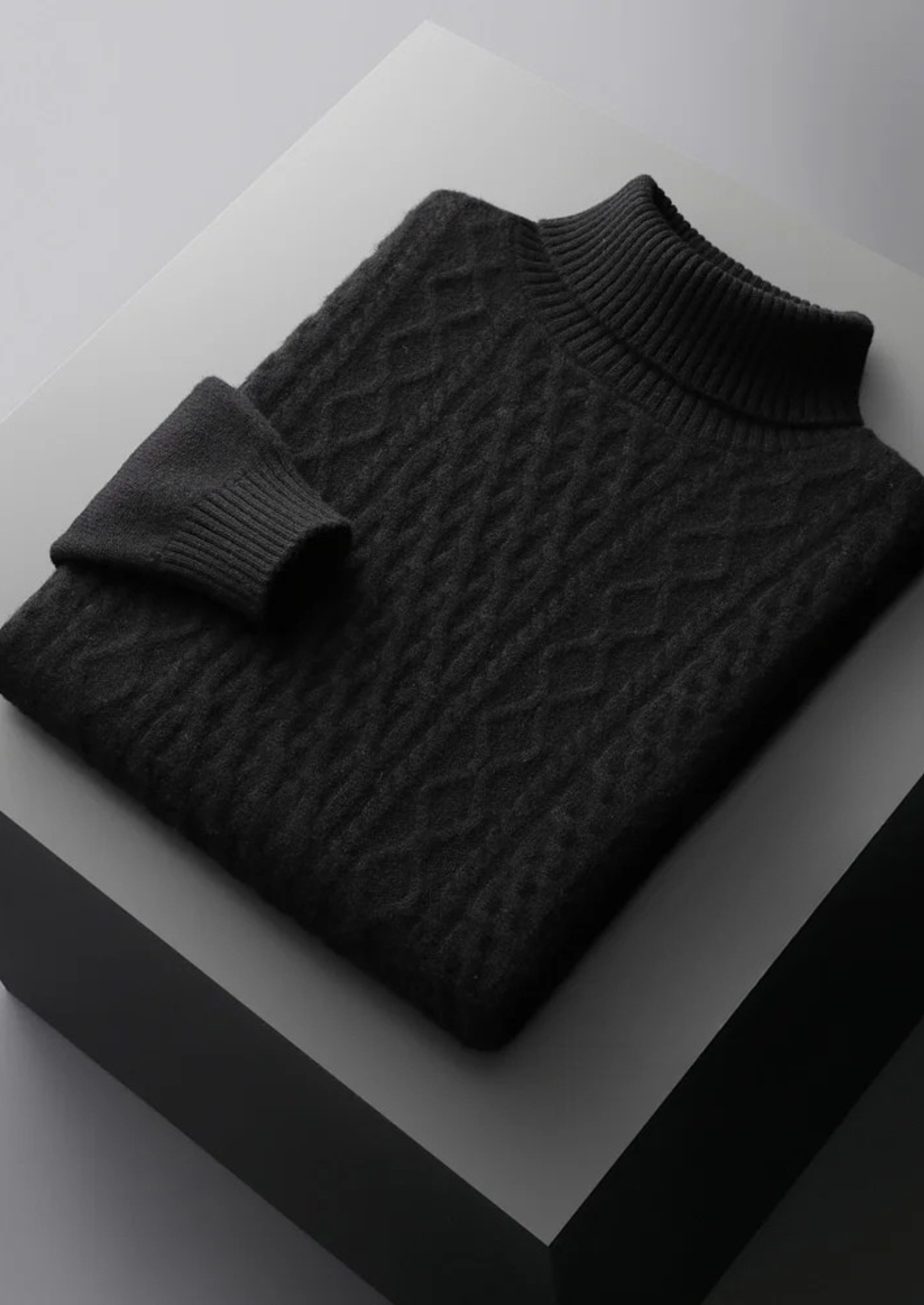 Gola Alta de Inverno em Lã Merino Extrafina Pura