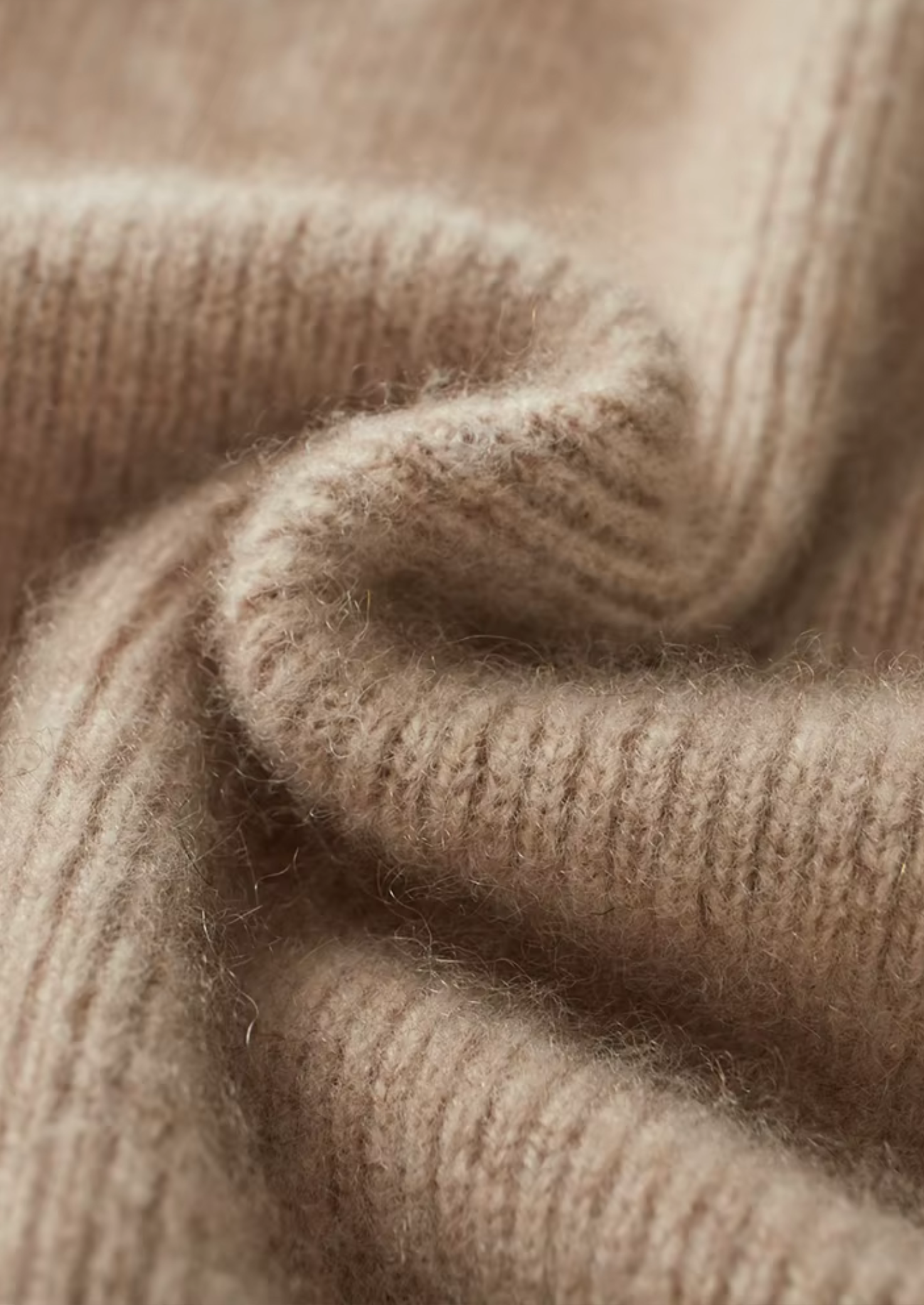 Cardigã Canelado com Zíper em Lã Merino Extra-Fina Pura