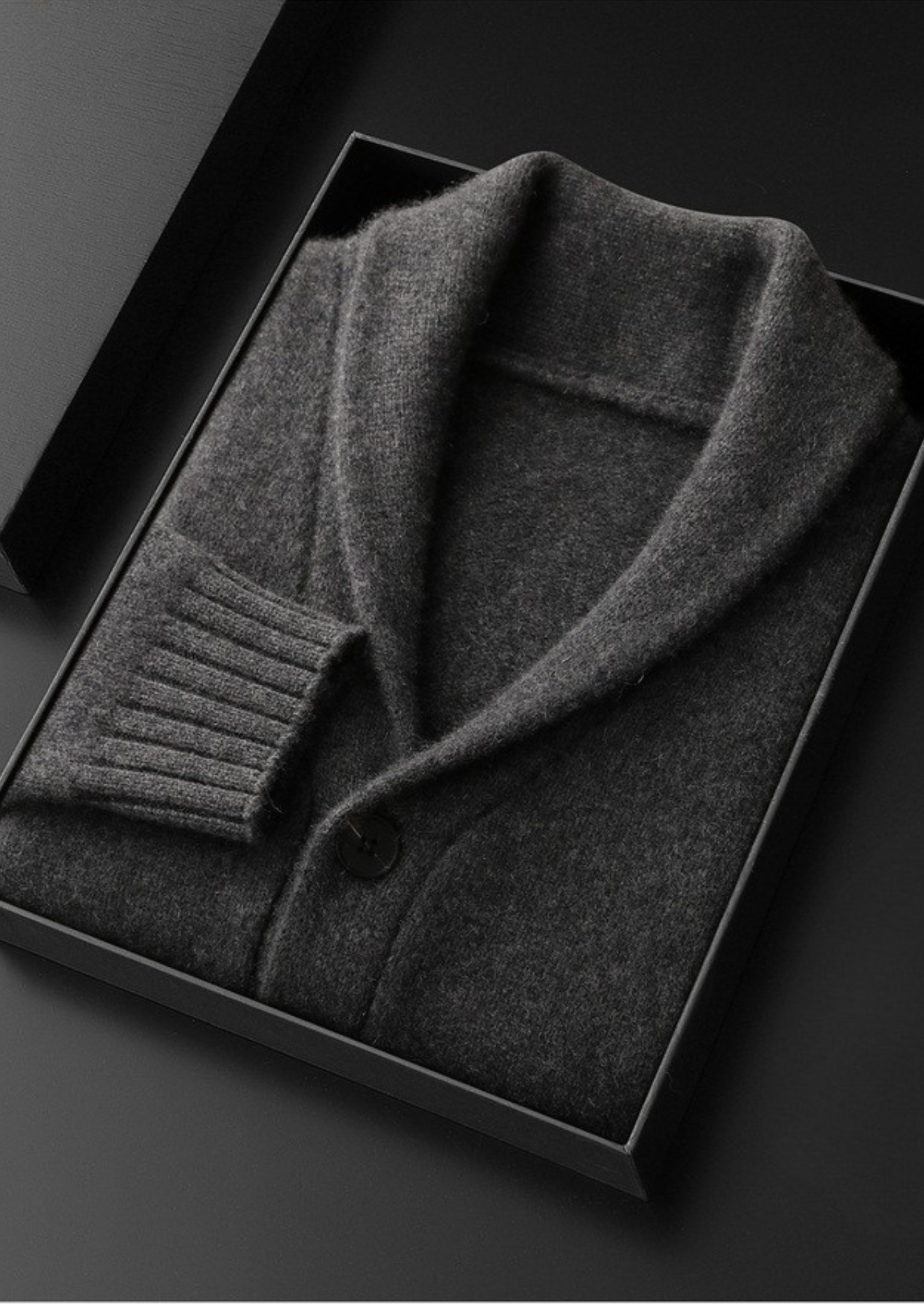 CARDIGAN GOLA XALE EM CASHMERE PURO