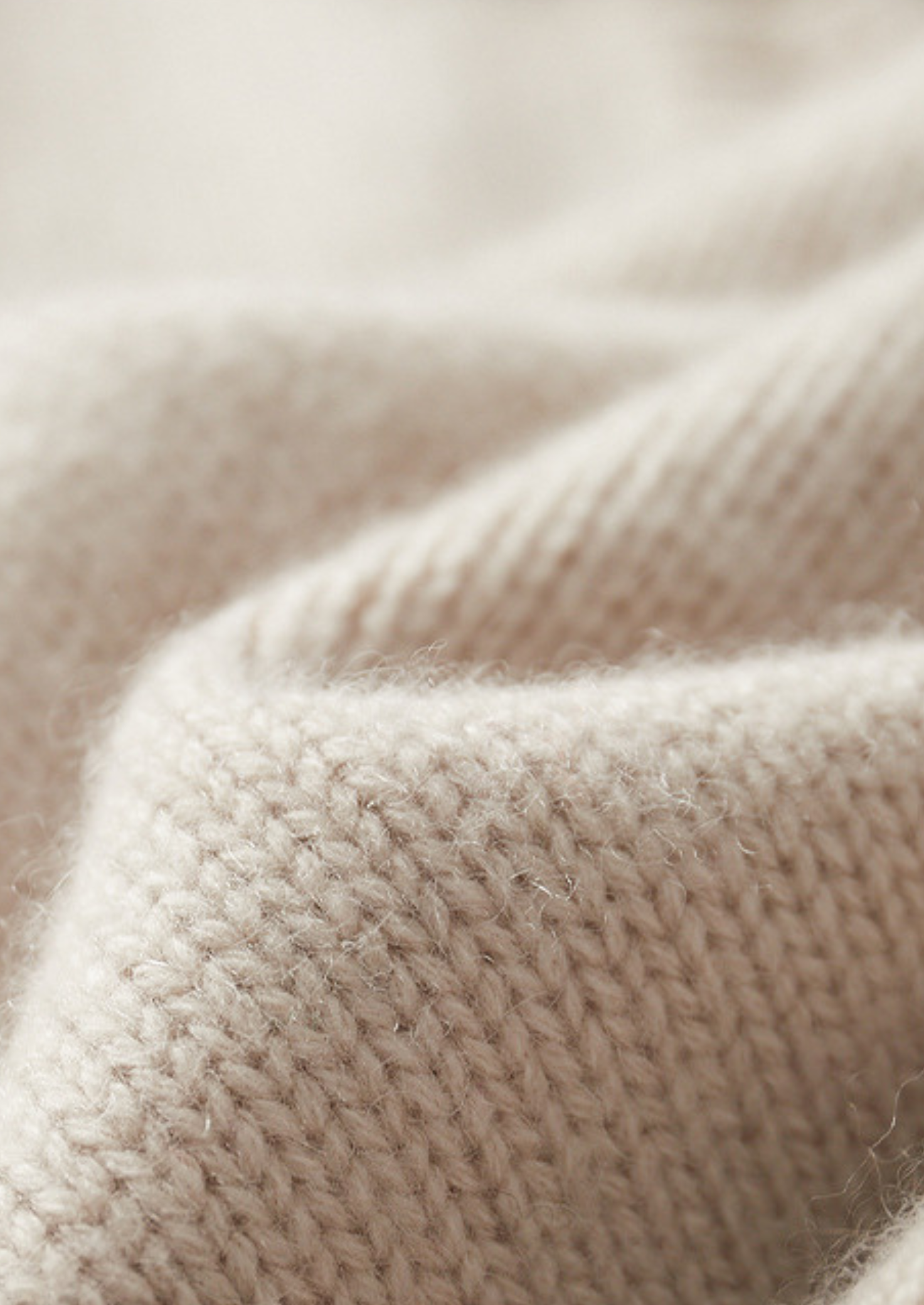 SUÉTER MEIO ZÍPER EM CASHMERE PURO BRANCO GELO