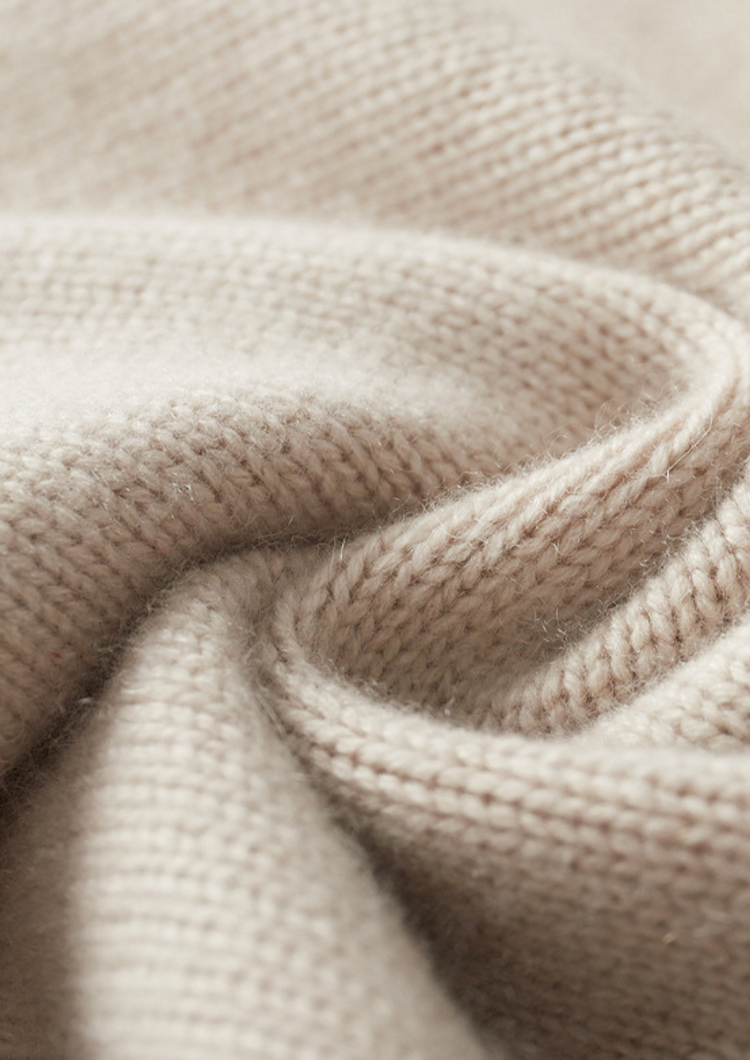 SUÉTER MEIO ZÍPER EM CASHMERE PURO BRANCO GELO