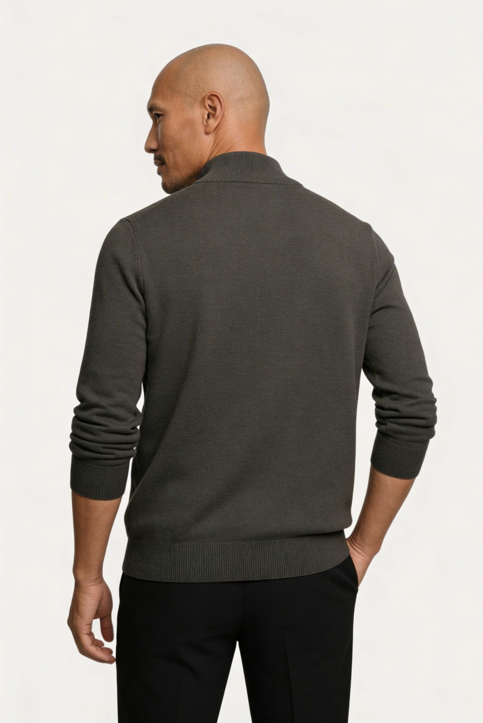 Cardigan de Cashmere Dupla Face Cinza