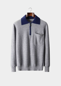 Polo Premium Cashmere Bicolor com Zíper
