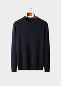 Suéter Gola Careca Essencial Puro Cashmere Azul Marinho