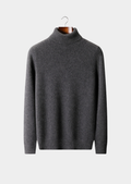 Gola Rolê Essencial de Cashmere Puro Cinza Escuro