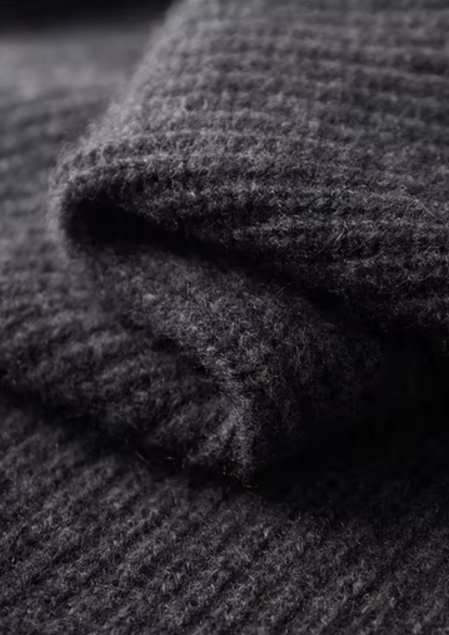 Cardigan de Lã Merino Extrafina com Gola Funil e Zíper Duplo