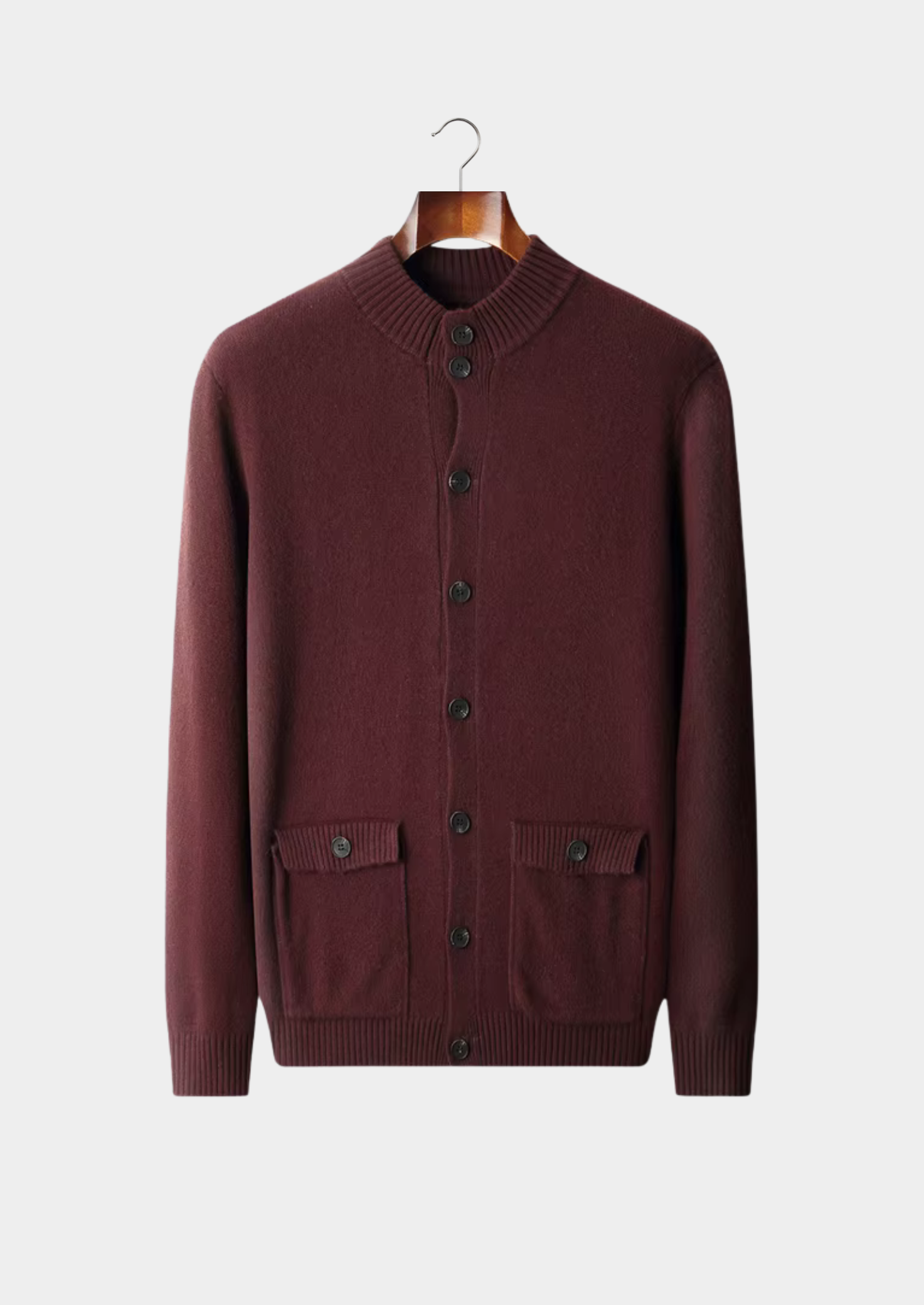 Cardigan com Botões em Lã Merino Extrafina