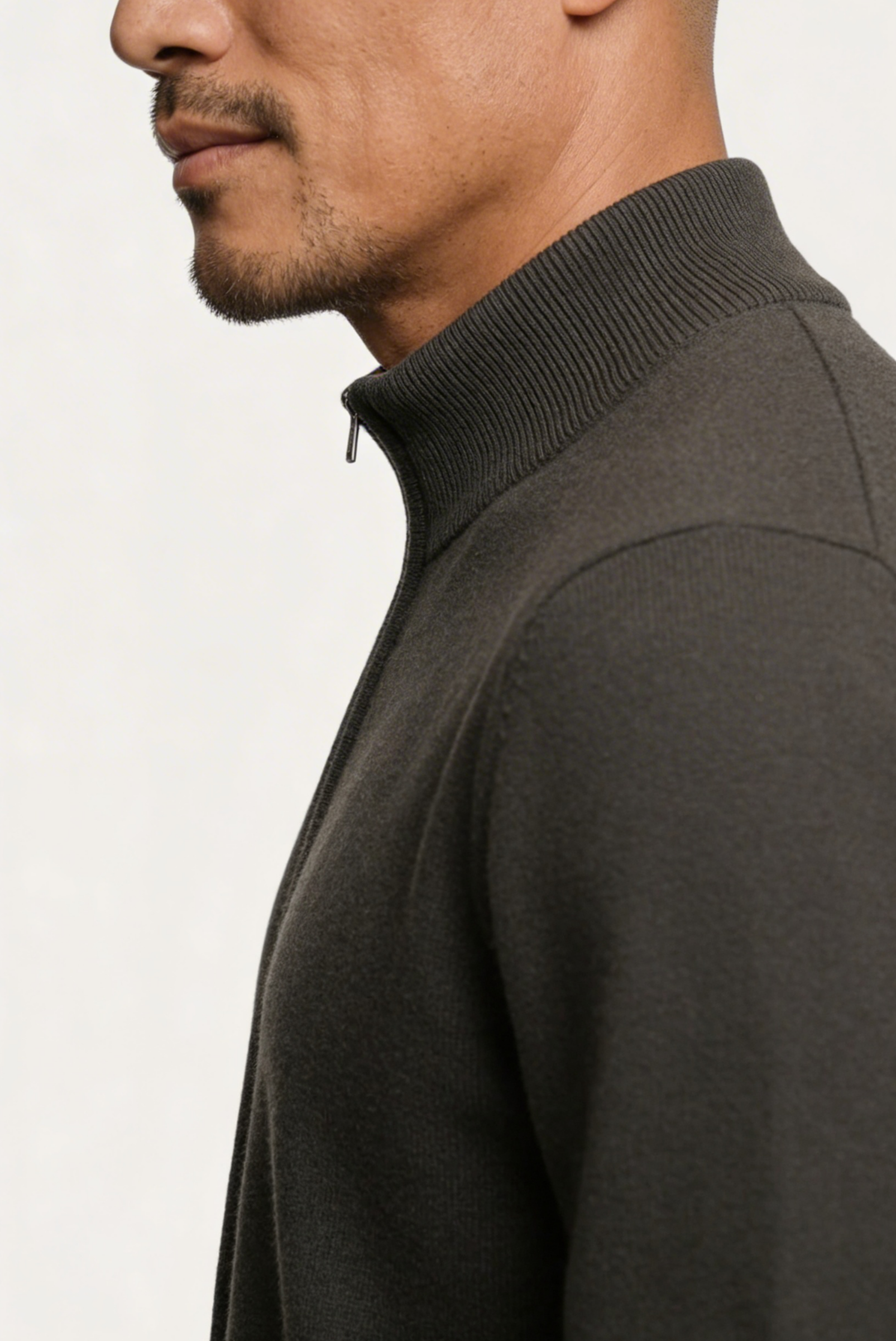 Cardigan de Cashmere Dupla Face Cinza