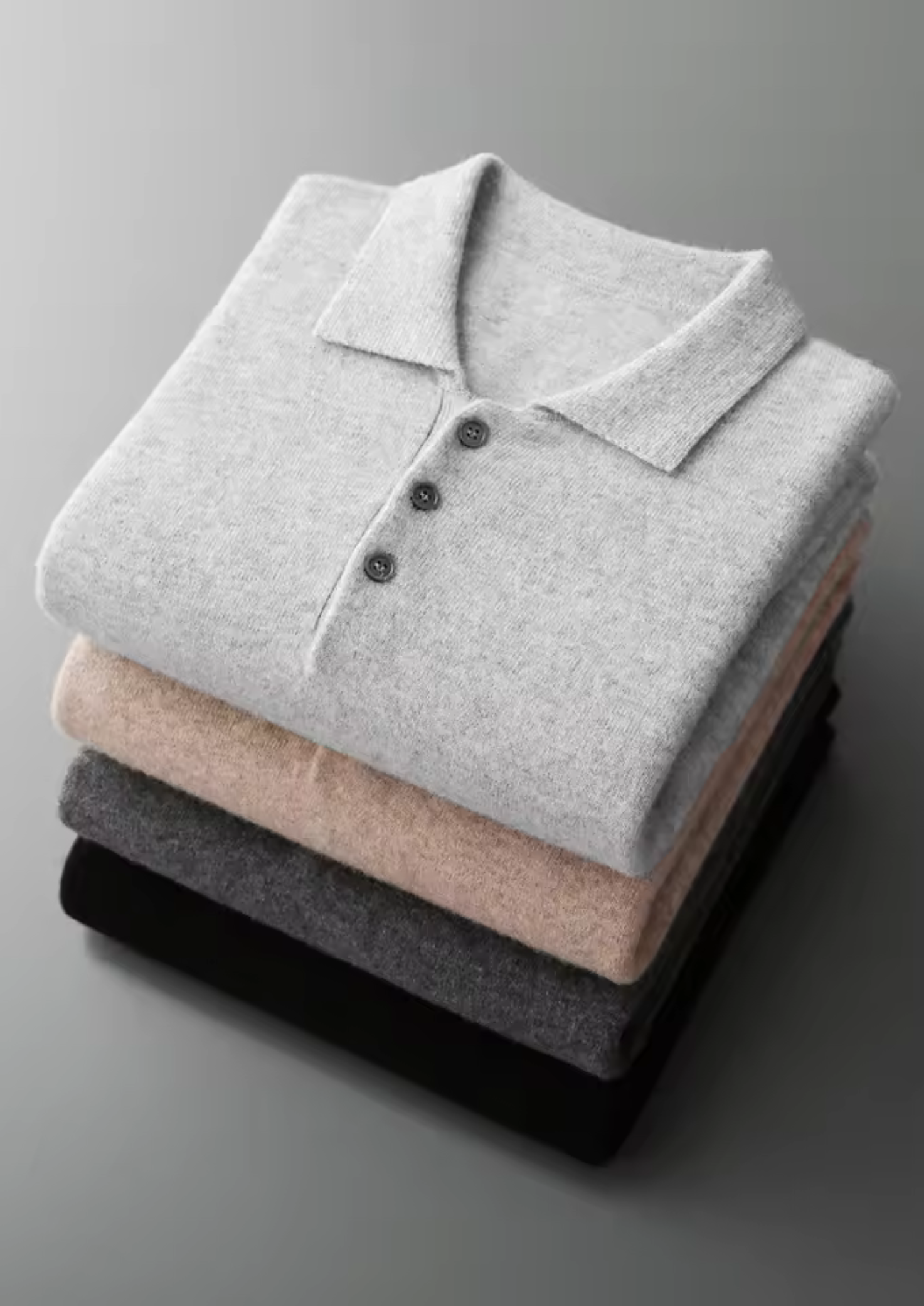 Polo Suéter Clássico em Lã Merino Extrafina Pura