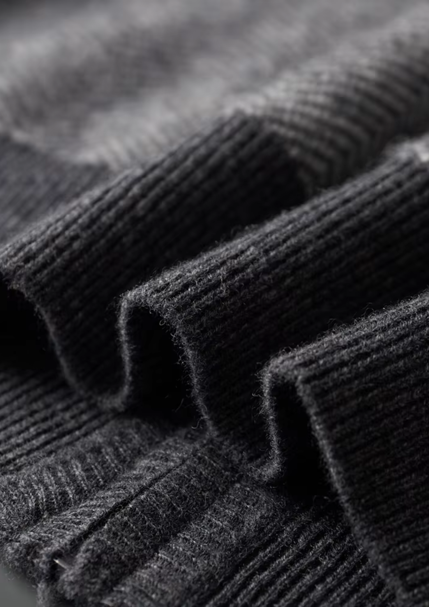 Conjunto Herringbone Cinza em Lã Merino Extrafina Pura