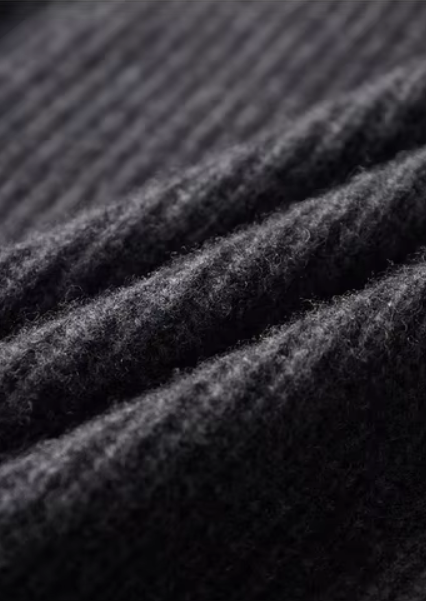 Cardigan de Lã Merino Extrafina com Gola Funil e Zíper Duplo