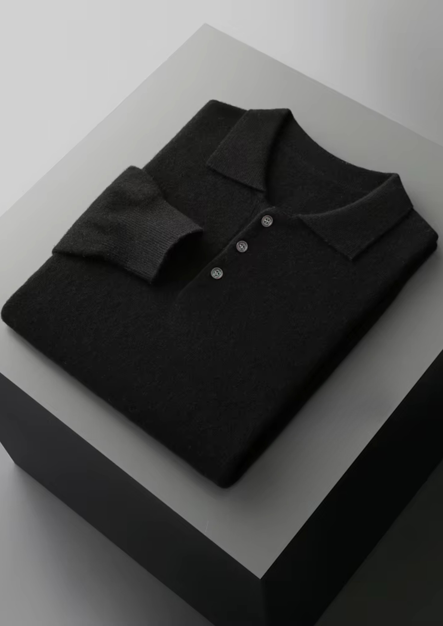 Polo Suéter Clássico em Lã Merino Extrafina Pura