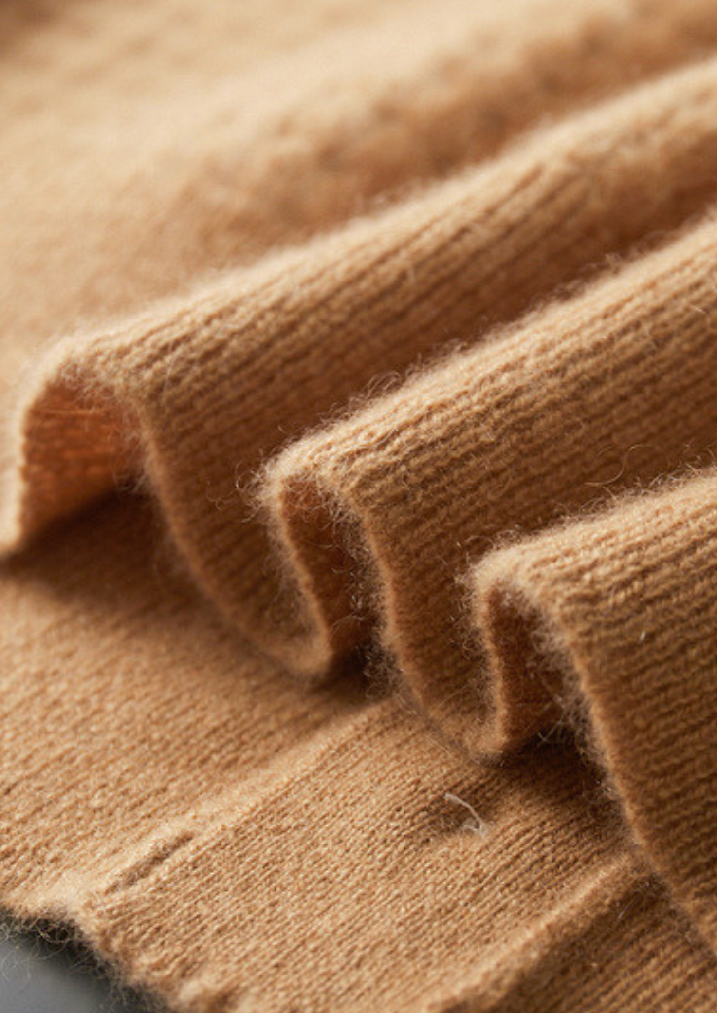 Cardigã Texturizado com Botões em Cashmere Puro Caramelo