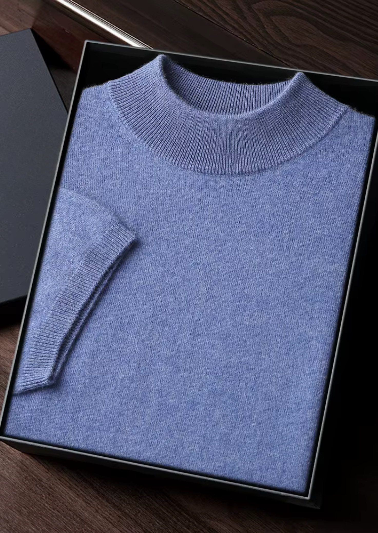 Camiseta Gola Alta em Cashmere Premium