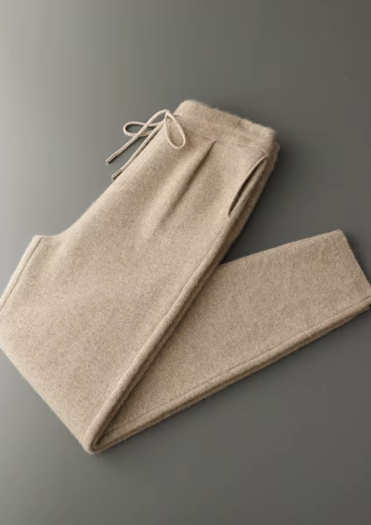Calça Premium em Cashmere com Pregas