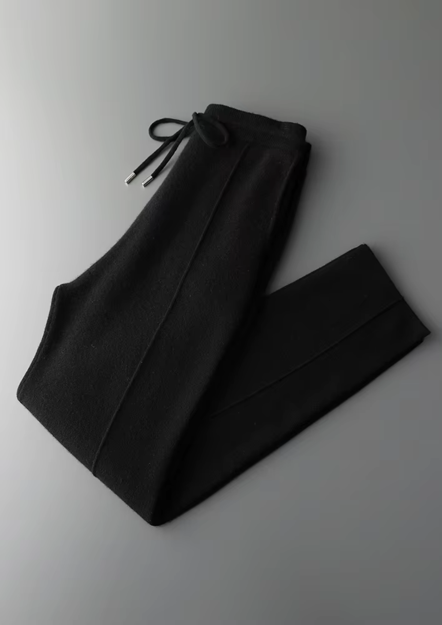 CONJUNTO FALCONI EM LÃ MERINO PURA EXTRAFINA PRETO