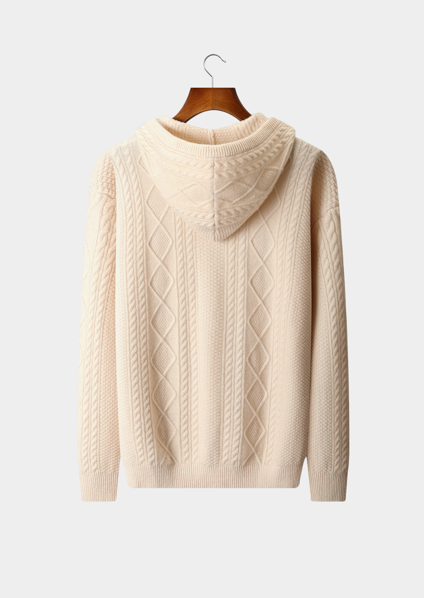 Moletom com Zíper de Inverno em Lã Merino Extrafina