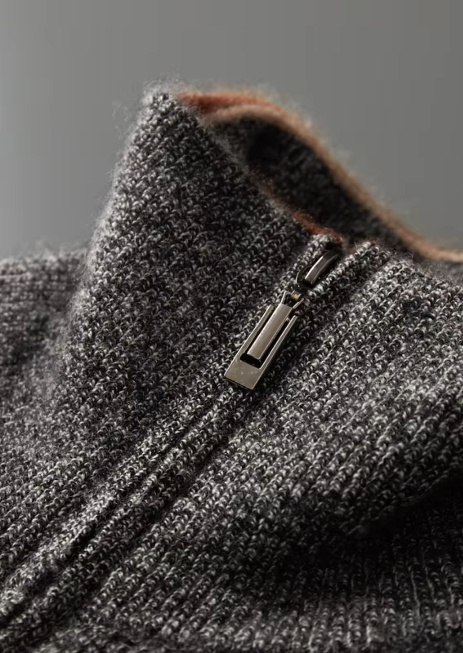Cardigan Cashmere Puro Listrado com Zíper