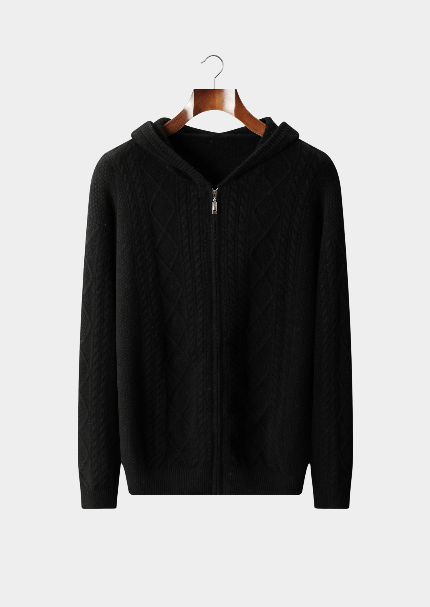 Moletom com Zíper de Inverno em Lã Merino Extrafina
