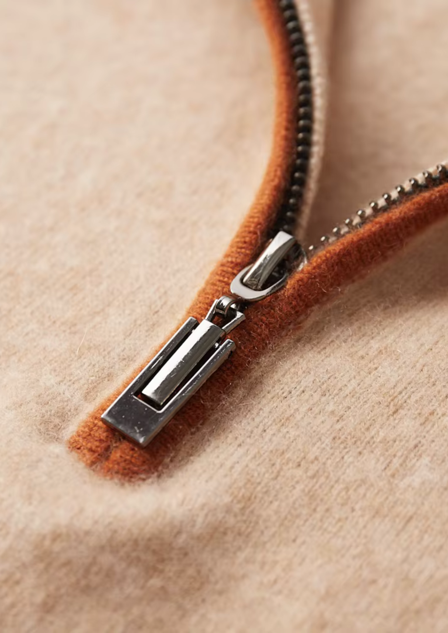 Polo Premium Cashmere Bicolor com Zíper