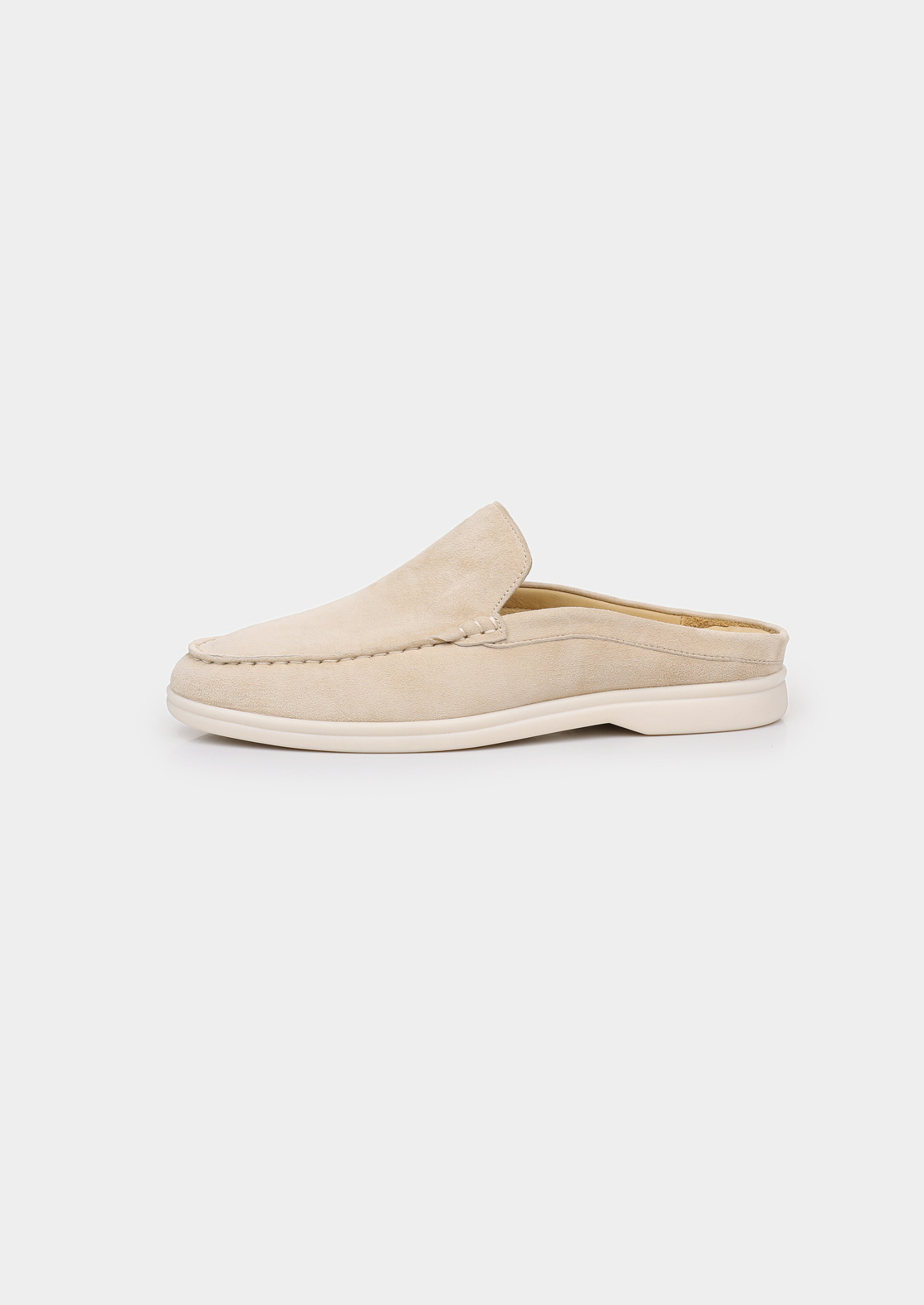 Slipper Marina em Camurça - Marfim