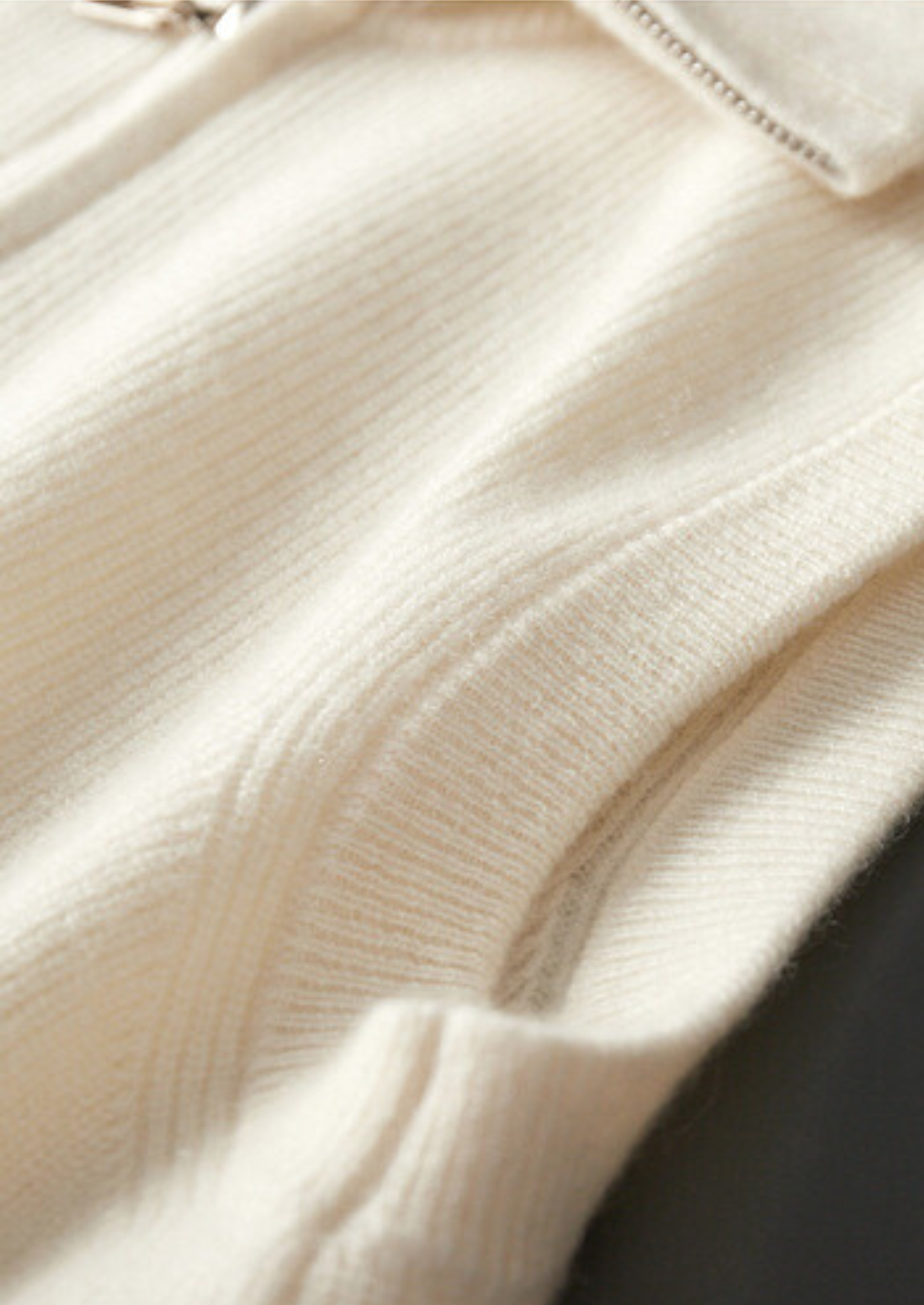 Colete Térmico Marfim em Cashmere Puro