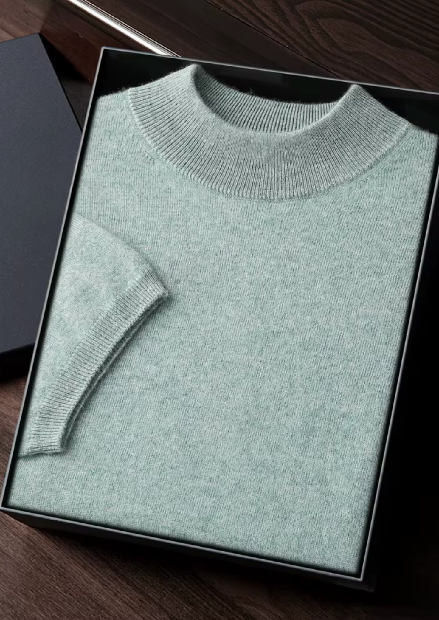 Camiseta Gola Alta em Cashmere Premium