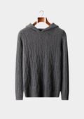 Moletom Trançado Cashmere Puro Cinza Escuro