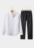 CONJUNTO DE VERÃO DOLCEVITA MANGA LONGA - BRANCO/PRETO