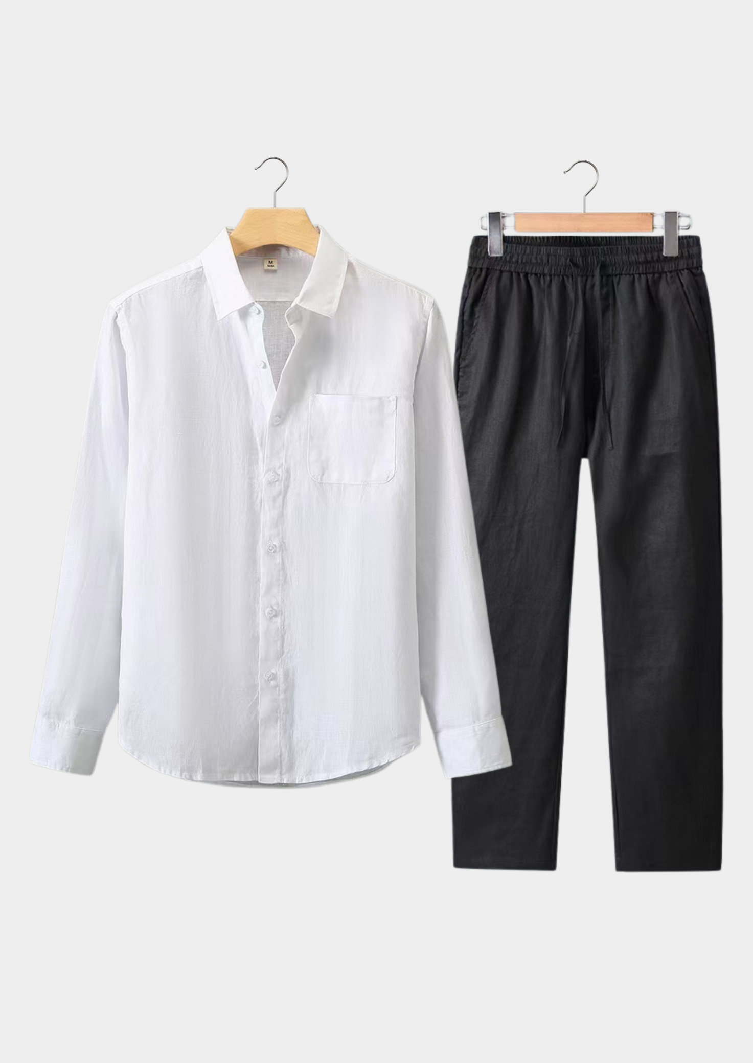 CONJUNTO DE VERÃO DOLCEVITA MANGA LONGA - BRANCO/PRETO